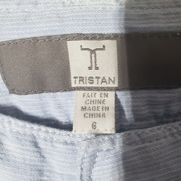 𝅺tristan crop chambray pants hight waist sz 6 - Picture 5 of 8